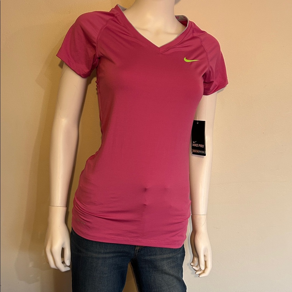 Nike Women's Fuchsia V-Neck Short sleeve